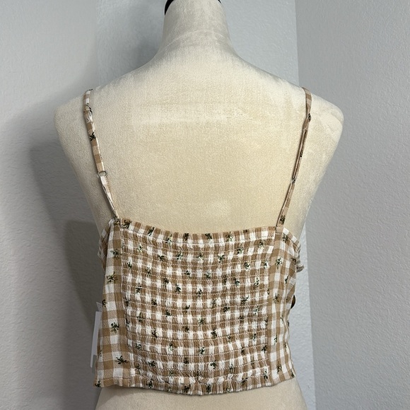 NWT Nordstrom BP Picnic Check Crop Top Boho - Picture 7 of 11